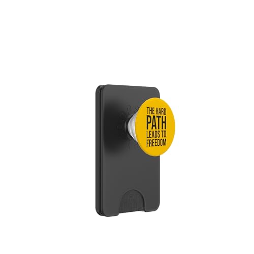 Ein harter Weg führt zur Freiheit — Fitnessstudio, Hektik, Erfolgsmotivation PopSockets PopWallet für MagSafe von Gym, Hustle and Success Motivational Gifts
