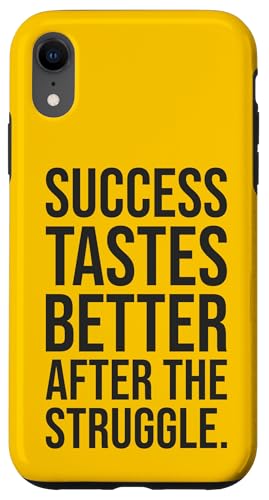 Erfolg schmeckt besser nach Kampf, Fitnessstudio, Hektik, Motivation Hülle für iPhone XR von Gym, Hustle and Success Motivational Gifts