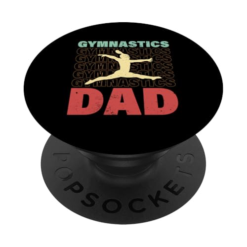 Gymnastik Papa Turner Papa PopSockets Klebender PopGrip von Gymnastics Dad Gifts for Men