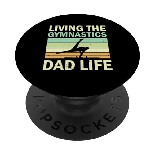 Gymnastik Papa Turner Papa PopSockets Klebender PopGrip von Gymnastics Dad Gifts for Men