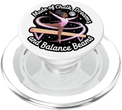 Black Girl Gymnastik aus Chalk Dreams Schwebebalken PopSockets PopGrip für MagSafe Black Girl Gymnastik aus Chalk Dreams Schwebebalken PopSockets PopGrip für MagSafe von Gymnastics Tees NYC