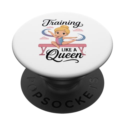 Blonde Mädchen Gymnastik Training wie eine Königin Kleinkind Mädchen PopSockets Klebender PopGrip Blonde Mädchen Gymnastik Training wie eine Königin Kleinkind Mädchen PopSockets Klebender PopGrip von Gymnastics Tees NYC