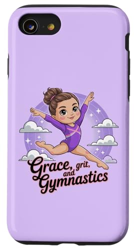 Grace Grit Gymnastikanzug für Mädchen, Violett Hülle für iPhone SE (2020) / 7 / 8 von Gymnastics Tees NYC