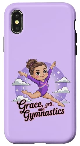 Grace Grit Gymnastikanzug für Mädchen, Violett Hülle für iPhone X/XS Grace Grit Gymnastikanzug für Mädchen, Violett Hülle für iPhone X/XS von Gymnastics Tees NYC