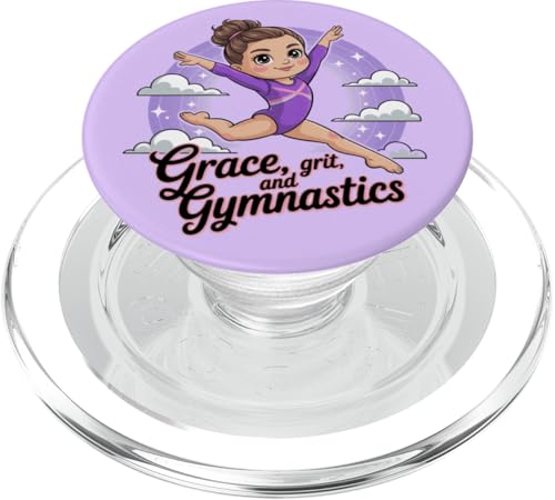 Grace Grit Gymnastikanzug für Mädchen, Violett PopSockets PopGrip für MagSafe Grace Grit Gymnastikanzug für Mädchen, Violett PopSockets PopGrip für MagSafe von Gymnastics Tees NYC