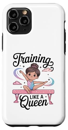 Kleinkind Mädchen Gymnastik Training wie eine Königin Gymnastikbalken Hülle für iPhone 11 Pro von Gymnastics Tees NYC