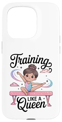 Kleinkind Mädchen Gymnastik Training wie eine Königin Gymnastikbalken Hülle für iPhone 15 Pro von Gymnastics Tees NYC