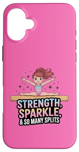 Mädchen Gymnastik Strength So Many Splits Beam Flip Tumble Hülle für iPhone 16 Plus Mädchen Gymnastik Strength So Many Splits Beam Flip Tumble Hülle für iPhone 16 Plus von Gymnastics Tees NYC