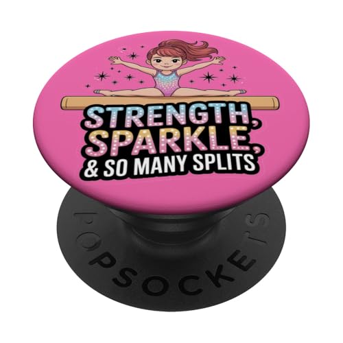 Mädchen Gymnastik Strength So Many Splits Beam Flip Tumble PopSockets Klebender PopGrip Mädchen Gymnastik Strength So Many Splits Beam Flip Tumble PopSockets Klebender PopGrip von Gymnastics Tees NYC