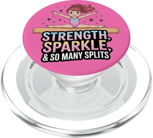 Mädchen Gymnastik Strength So Many Splits Beam Flip Tumble PopSockets PopGrip für MagSafe Mädchen Gymnastik Strength So Many Splits Beam Flip Tumble PopSockets PopGrip für MagSafe von Gymnastics Tees NYC