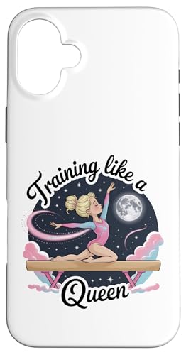 Mädchen Gymnastik Training Like a Queen Balance Beam Gymnast Hülle für iPhone 16 Plus von Gymnastics Tees NYC