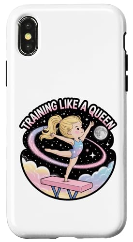 Mädchen Gymnastik Training Like a Queen Balance Beam Gymnast Hülle für iPhone X/XS Mädchen Gymnastik Training Like a Queen Balance Beam Gymnast Hülle für iPhone X/XS von Gymnastics Tees NYC