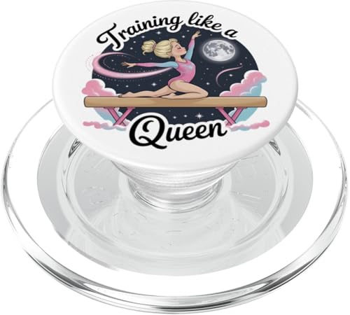Mädchen Gymnastik Training Like a Queen Balance Beam Gymnast PopSockets PopGrip für MagSafe Mädchen Gymnastik Training Like a Queen Balance Beam Gymnast PopSockets PopGrip für MagSafe von Gymnastics Tees NYC
