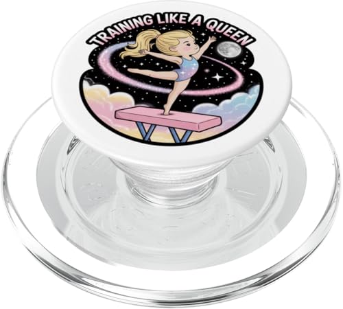 Mädchen Gymnastik Training Like a Queen Balance Beam Gymnast PopSockets PopGrip für MagSafe Mädchen Gymnastik Training Like a Queen Balance Beam Gymnast PopSockets PopGrip für MagSafe von Gymnastics Tees NYC