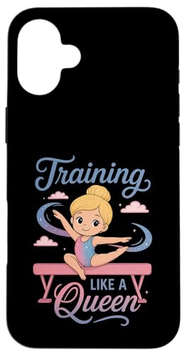 Mädchen Gymnastik Wettkampf Training wie eine Königin Turnerin Hülle für iPhone 16 Plus von Gymnastics Tees NYC
