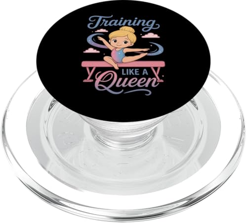 Mädchen Gymnastik Wettkampf Training wie eine Königin Turnerin PopSockets PopGrip für MagSafe Mädchen Gymnastik Wettkampf Training wie eine Königin Turnerin PopSockets PopGrip für MagSafe von Gymnastics Tees NYC