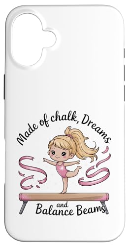 Mädchen Gymnastik aus Chalk Dreams Balance Balken Tumble Hülle für iPhone 16 Plus Mädchen Gymnastik aus Chalk Dreams Balance Balken Tumble Hülle für iPhone 16 Plus von Gymnastics Tees NYC