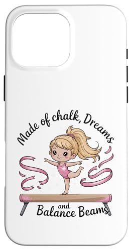 Mädchen Gymnastik aus Chalk Dreams Balance Balken Tumble Hülle für iPhone 16 Pro Max Mädchen Gymnastik aus Chalk Dreams Balance Balken Tumble Hülle für iPhone 16 Pro Max von Gymnastics Tees NYC