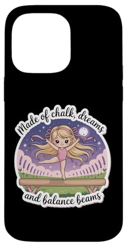 Mädchen Gymnastik aus Kreideträume und Schwebebalken Kinder Hülle für iPhone 14 Pro Max von Gymnastics Tees NYC