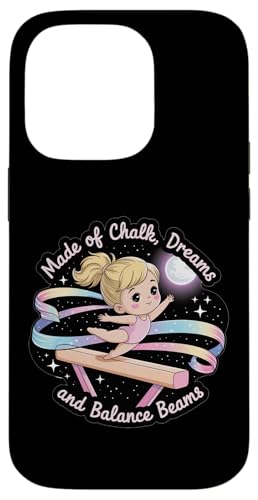 Mädchen Gymnastik aus Kreideträume und Schwebebalken Kinder Hülle für iPhone 14 Pro von Gymnastics Tees NYC