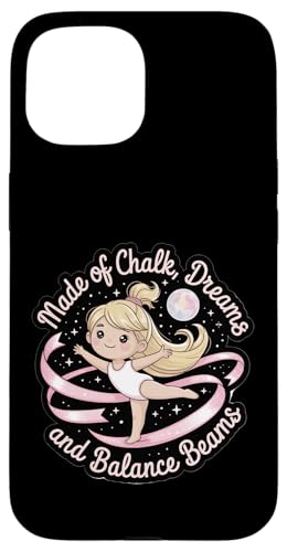 Mädchen Gymnastik aus Kreideträume und Schwebebalken Kinder Hülle für iPhone 15 von Gymnastics Tees NYC