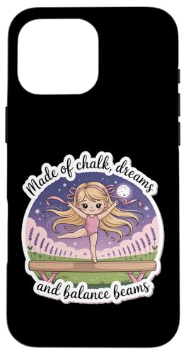 Mädchen Gymnastik aus Kreideträume und Schwebebalken Kinder Hülle für iPhone 16 Pro Max Mädchen Gymnastik aus Kreideträume und Schwebebalken Kinder Hülle für iPhone 16 Pro Max von Gymnastics Tees NYC