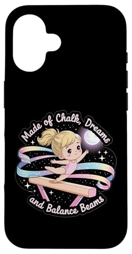 Mädchen Gymnastik aus Kreideträume und Schwebebalken Kinder Hülle für iPhone 16 von Gymnastics Tees NYC