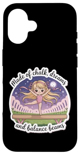 Mädchen Gymnastik aus Kreideträume und Schwebebalken Kinder Hülle für iPhone 16 Mädchen Gymnastik aus Kreideträume und Schwebebalken Kinder Hülle für iPhone 16 von Gymnastics Tees NYC