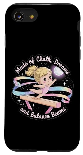 Mädchen Gymnastik aus Kreideträume und Schwebebalken Kinder Hülle für iPhone SE (2020) / 7 / 8 von Gymnastics Tees NYC