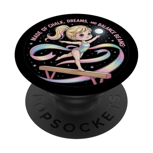 Mädchen Gymnastik aus Kreideträume und Schwebebalken Kinder PopSockets Klebender PopGrip Mädchen Gymnastik aus Kreideträume und Schwebebalken Kinder PopSockets Klebender PopGrip von Gymnastics Tees NYC