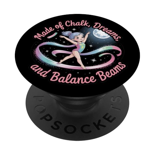 Mädchen Gymnastik aus Kreideträume und Schwebebalken Kinder PopSockets Klebender PopGrip Mädchen Gymnastik aus Kreideträume und Schwebebalken Kinder PopSockets Klebender PopGrip von Gymnastics Tees NYC