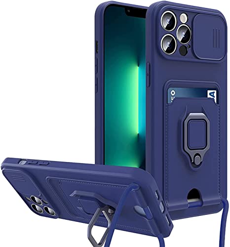 Handyhülle mit Kette kompatibel für iPhone 16 Pro Max Hülle,kameraschutz Hülle mit Camera Slider Handyhülle & Handy-Schnur zum Umhängen, Metall Ring Halter Handy Cover für iPhone 16 Pro Max,blau Handyhülle mit Kette kompatibel für iPhone 16 Pro Max Hülle,kameraschutz Hülle mit Camera Slider Handyhülle & Handy-Schnur zum Umhängen, Metall Ring Halter Handy Cover für iPhone 16 Pro Max,blau von Gypsophilaa