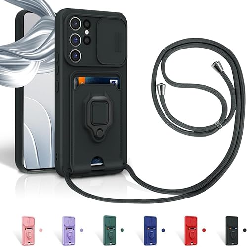 Handyhülle mit Kette kompatibel mit Samsung Galaxy S23 Ultra 5G Hülle,kameraschutz Hülle mit Camera Slider Handyhülle & Handy-Schnur zum Umhängen, Handy-Band Hardcase & Magnetring für S23 Ultra 5G Handyhülle mit Kette kompatibel mit Samsung Galaxy S23 Ultra 5G Hülle,kameraschutz Hülle mit Camera Slider Handyhülle & Handy-Schnur zum Umhängen, Handy-Band Hardcase & Magnetring für S23 Ultra 5G von Gypsophilaa