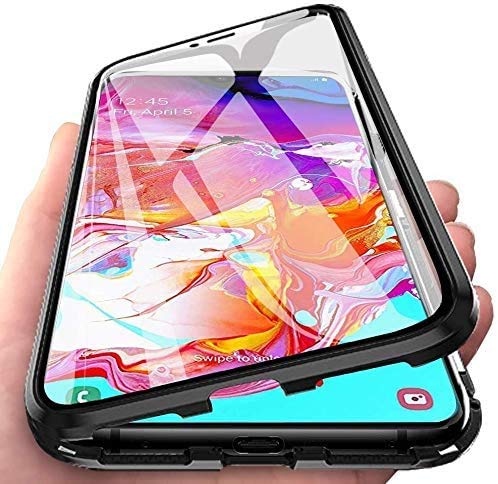 Hülle für Huawei Mate 50 Pro, Magnetische Metallrahmen Handyhülle 360 Grad Full Body Vorne hinten Gehärtetes Glas Schutzhülle Einteiliges Ultra Dünn Flip Transparente Cover von Gypsophilaa