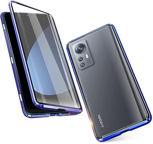 Hülle für Xiaomi 12 Lite, Magnetische Metallrahmen Handyhülle 360 Grad Full Body Vorne hinten Gehärtetes Glas Schutzhülle Einteiliges Ultra Dünn Flip Transparente Cover Hülle für Xiaomi 12 Lite, Magnetische Metallrahmen Handyhülle 360 Grad Full Body Vorne hinten Gehärtetes Glas Schutzhülle Einteiliges Ultra Dünn Flip Transparente Cover von Gypsophilaa