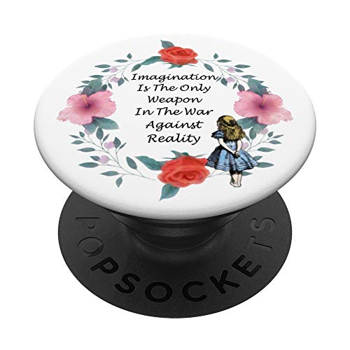 Floral Alice In Wonderland Quote - Imagination PopSockets mit austauschbarem PopGrip von Gypsy Queen