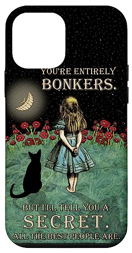 Hülle für iPhone 12 mini Alice & the Cheshire Cat Starry Night - Bonkers Quote Hülle für iPhone 12 mini Alice & the Cheshire Cat Starry Night - Bonkers Quote von Gypsy Queen