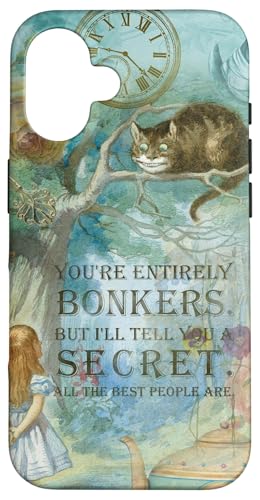 Hülle für iPhone 16 Alice In Wonderland Collage - Bonkers Quote Hülle für iPhone 16 Alice In Wonderland Collage - Bonkers Quote von Gypsy Queen
