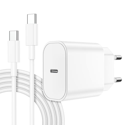 Ladegerät iPhone, iPhone 15 16 Ladegerät, 20W USB C Adapter mit 1M Ladekabel, iPhone Charger, USB C Netzteil Stecker Schnellladekabel für iPhone 16 15 Pro/Pro Max/Plus,iPad Pro 12.9/11/Air 2024 von Gyusity