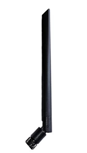 GSM/3G(UMTS)/4G(LTE) 8dBi Antenna TPEE/SMA-J(Male)/90° Foldable in Black e.g. Mobile Device, Wirless Data Collection von H-2 Technik