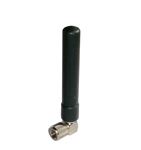 H-2 Technik 433MHz Righ-Angle Nickle-Plated RP-SMA(Female) Connector 7cm 3dBi 50Ohm Impedance e.g. Wireless Modem, LoRa Mobile Device von H-2 Technik