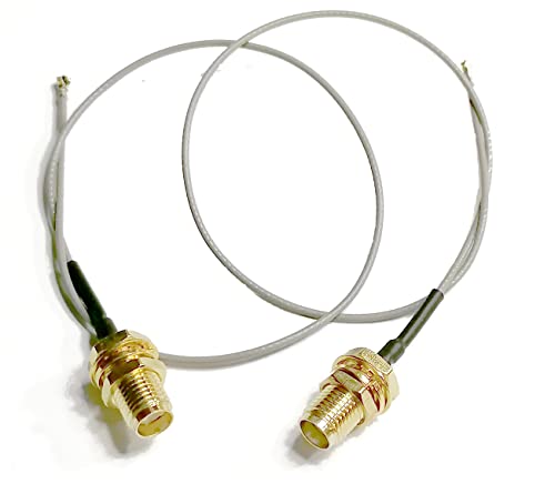 2 x 25cm SMA Female(weiblich) to IPEX4 Plug coaxial cable (RF Pigtail) e.g. WLAN Router/Card von H-2