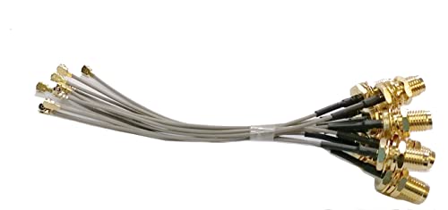 H-2 10 x 10cm coaxial Adapter Cables - SMA Female to IPEX/U.FL e.g WLAN Router von H-2