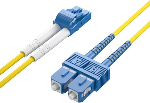 7m OS2 LC to SC Single Mode Fiber Patch Cable, SMF Fiber Optic Cable, Duplex LC-SC UPC 9/125um, LSZH, Yellow, for 1G/10G SMF SFP Transceiver, Fiber Networks, 23ft 7m OS2 LC to SC Single Mode Fiber Patch Cable, SMF Fiber Optic Cable, Duplex LC-SC UPC 9/125um, LSZH, Yellow, for 1G/10G SMF SFP Transceiver, Fiber Networks, 23ft von H!Fiber.com