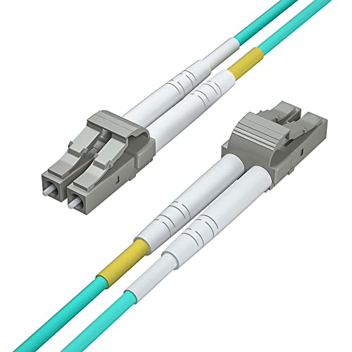 H!Fiber.com OM3 LC auf LC Duplex Glasfaserkabel, Patchkabel, Multimode Jumper, 0.5-meter(1.6ft), 4 pack von H!Fiber.com