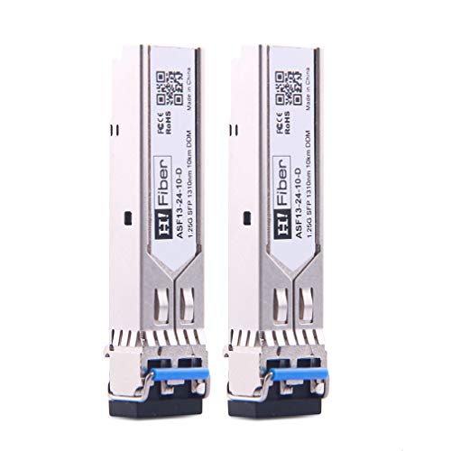 H!Fiber.com für HPE 1000BASE-LX SFP Transceiver, 1.25G SFP zu LC Singlemode Glasfasermodul (J4859A, J4859B, J4859C) unterstützt HPE ProCurve Switch，2pack von H!Fiber.com