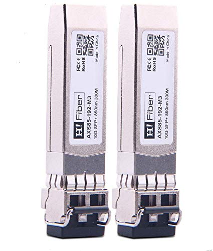 für HPE 10GBASE-SR SFP+ Transceiver, 10G SFP+ zu LC Multimode Glasfasermodul (J9150A, Aruba J9150D, J9150DCM, JL748A) unterstützt HPE ProCurve Switch,2 Pack von H!Fiber.com