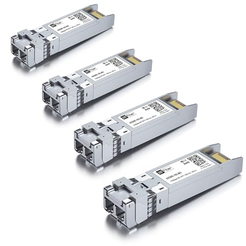 H!Fiber 10Gb/s SFP+ SR Multimode Transceiver, 300Meter LC Modul Kompatibel für Cisco SFP-10G-SR, Ubiquiti, Netgear, D-Link, Zyxel, Qnap NAS, Mikrotik and Other Open Switch von H!Fiber