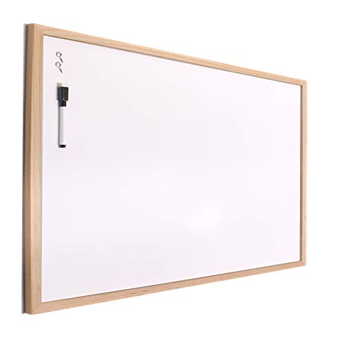 Whiteboard mit Holzrahmen, kann chemisch gereinigt werden, Naturholzbretter - 90X60 cm Whiteboard mit Holzrahmen, kann chemisch gereinigt werden, Naturholzbretter - 90X60 cm von H HANSEL HOME