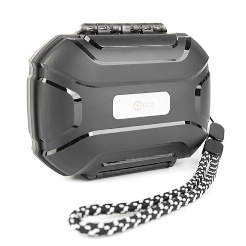 CCZ ZC01 In-Ear-Monitorhülle, tragbare IEMs-Hülle, wasserdichte Kopfhörer-Aufbewahrungsbox, Reise-Organizer für Kopfhörer, IEM-Kabel, passend für KZ ZS10 Pro/ZS10 Pro X/ZS12 Pro X (schwarz) von H HIFIHEAR